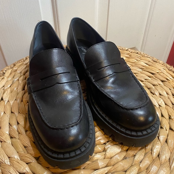 Free People Lyra Lug Sole Loafer in Black Size 41 - Picture 7 of 11